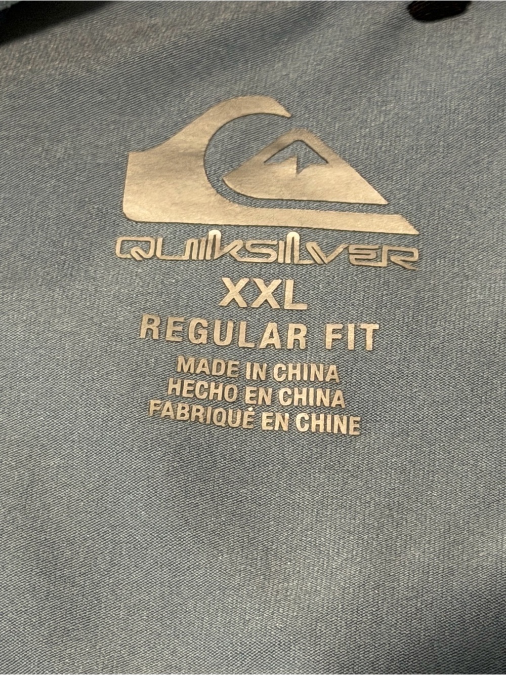 Quiksilver Men's XXL Short Sleeve Tee - Slate Gray Blue - Picture 3 of 5